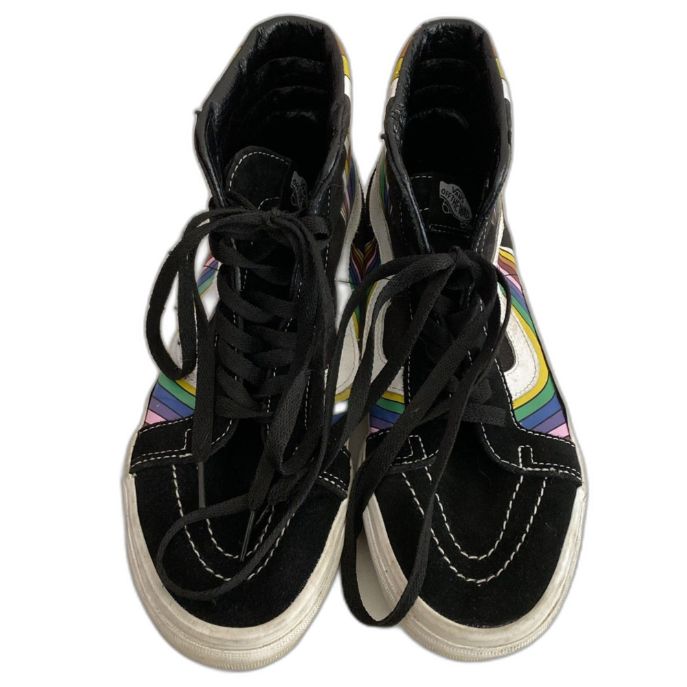 Vans Leather High Top Rainbow Sneakers Women’s 9.5 Skateboard Shoe Streetwear